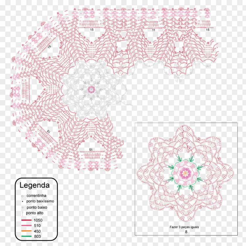 Line Crochet Doily Needlework Pattern PNG