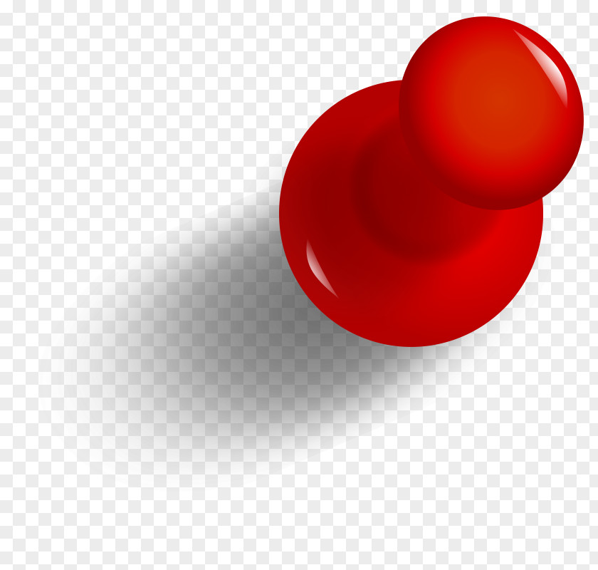 Red Push Pin Paper Drawing Clip Art PNG