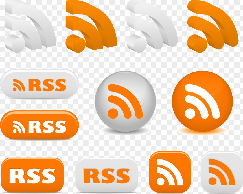 Vector Radio Signal Pattern RSS Web Feed Icon Design PNG