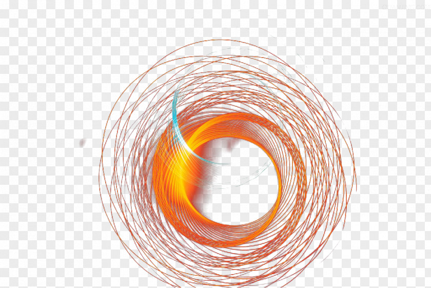 Orange Shiny Circle PNG