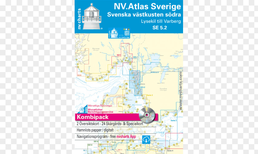 West Coast NV Verlag Sweden Swedish Language Nautical Chart Jade Bight PNG