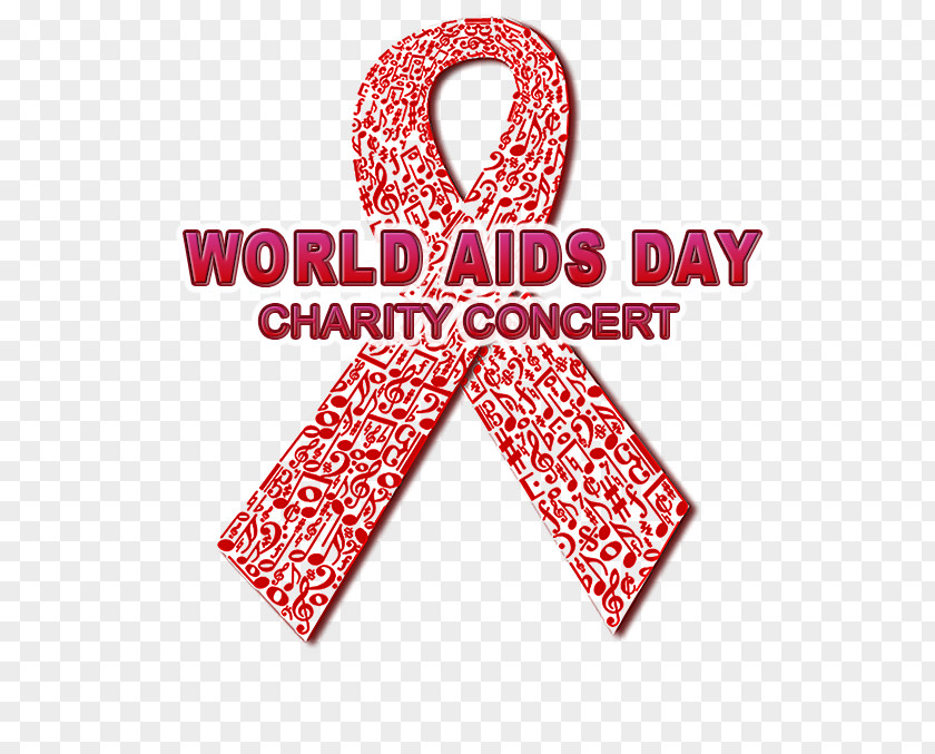World Aids Day Brand Line Ribbon Font PNG