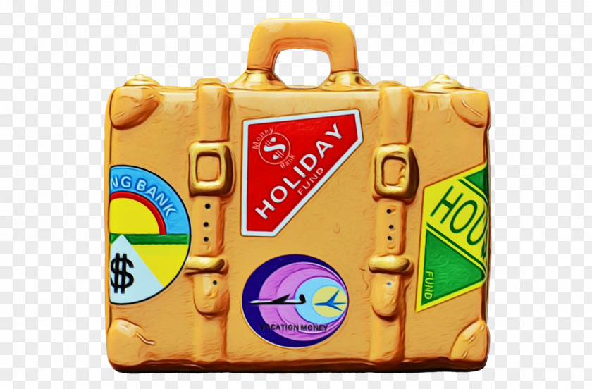Yellow Baggage Suitcase PNG