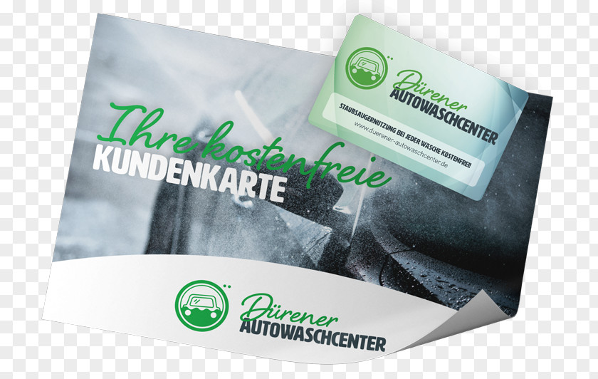 Auto Flyer Loyalty Program Dürener Autowaschcenter Text Plastic PNG
