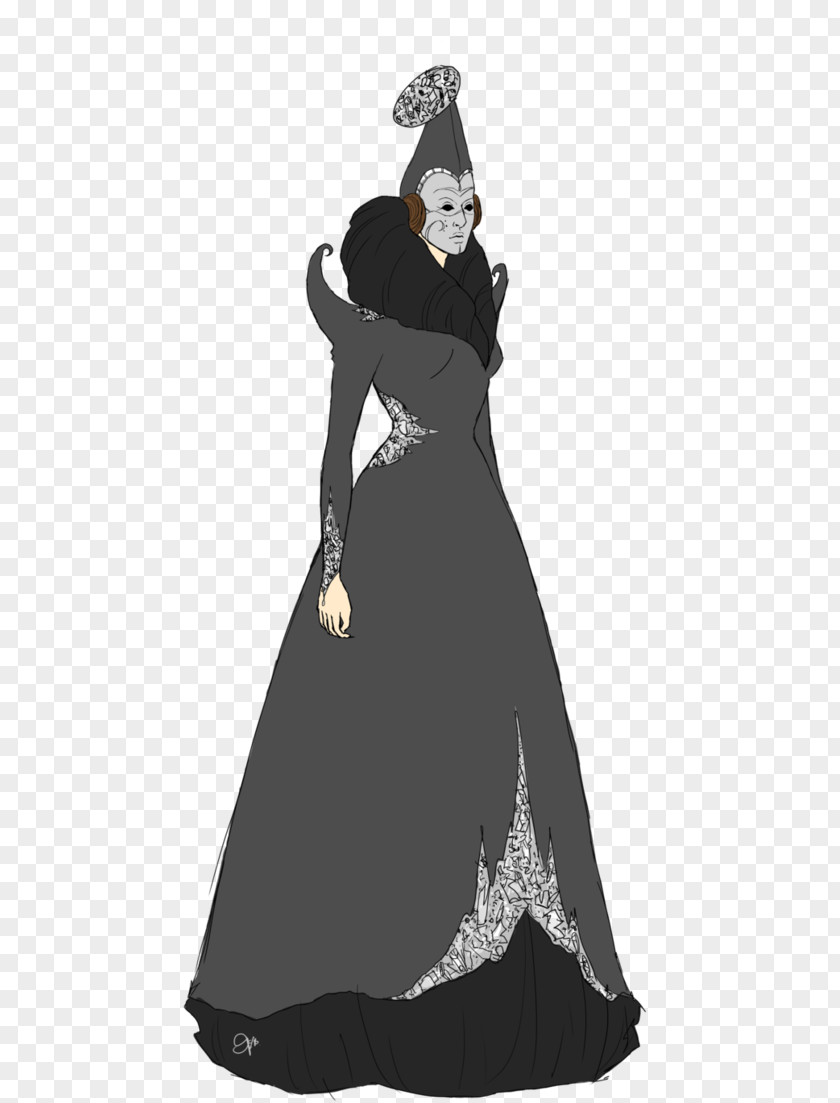 Headdress Creative Gown Shoulder Black M PNG