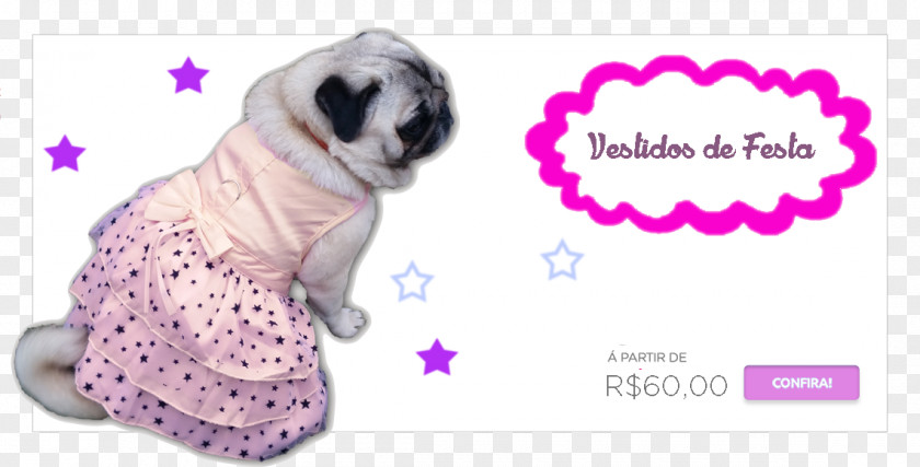 Puppy Pug Dog Breed Dress Clothing PNG