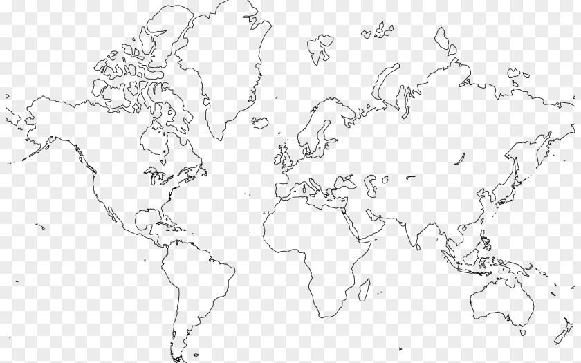 世界地圖 World Map Globe Blank PNG
