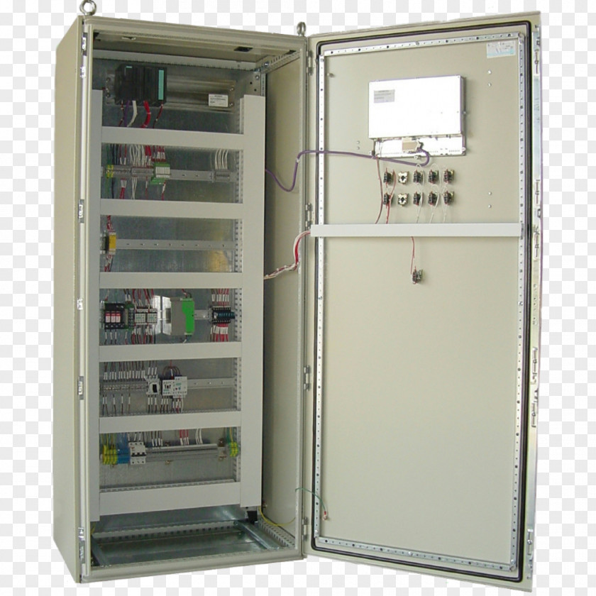 Electric Cabinet Programmable Logic Controllers Circuit Breaker Control System Motor Center Automation PNG