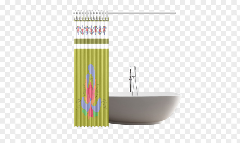 Flowers And Whirlpools Curtain Douchegordijn Bathroom Shower Textile PNG