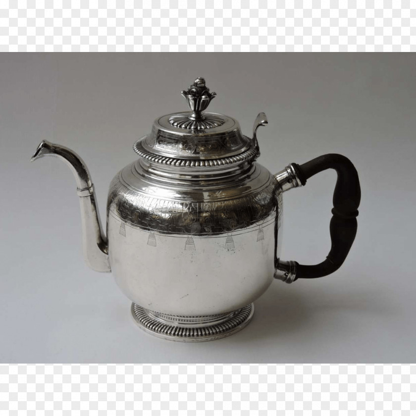 Teapot Sterling Silver Hallmark Porcelain PNG