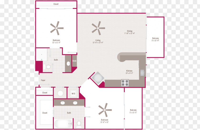Apartment Floor Plan Sixty11th Luxury Midtown Apartments Window PNG