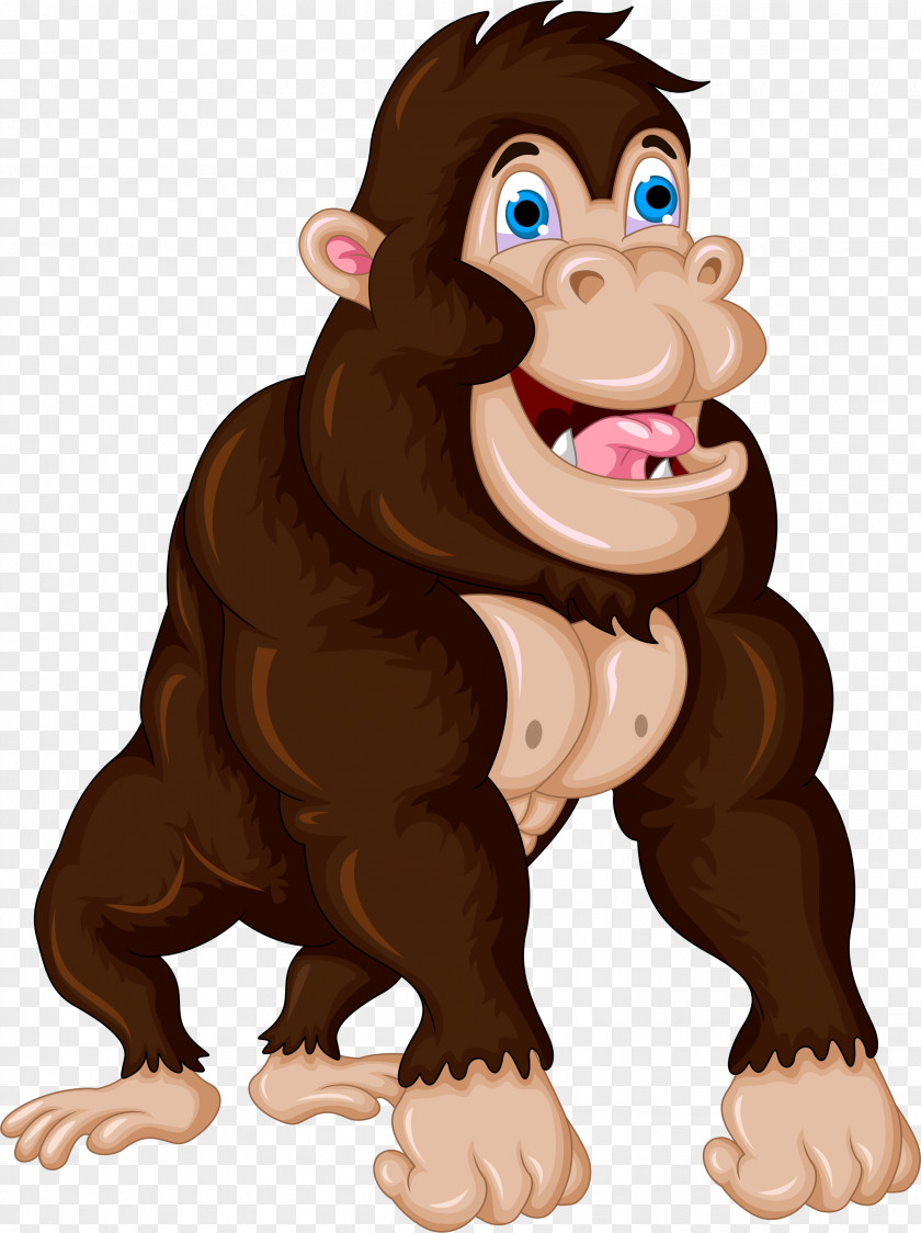 Gorilla Cartoon Chimpanzee Clip Art PNG