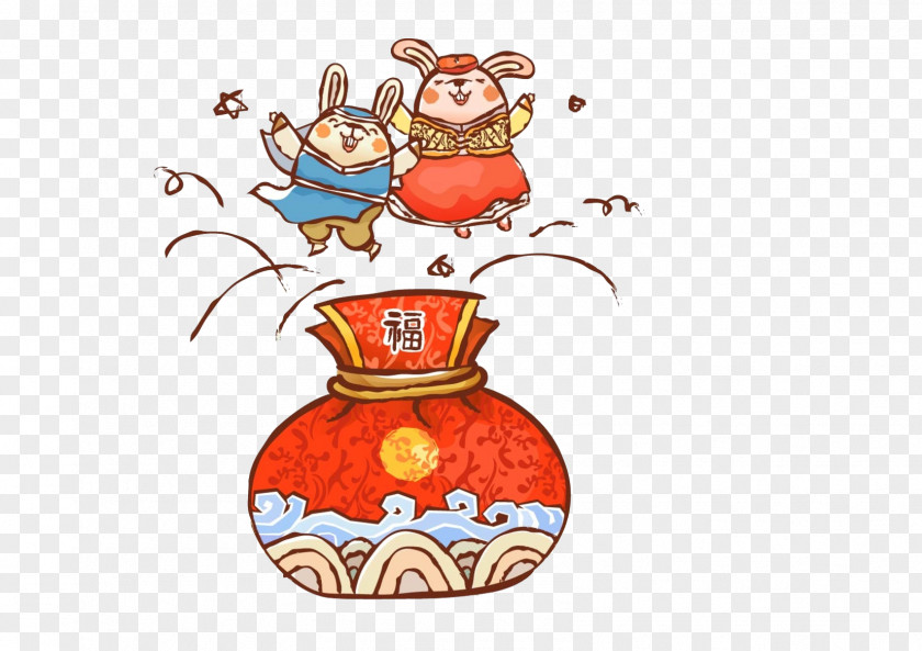 Mouse Purse Fukubukuro Cartoon Chinese Zodiac Illustration PNG