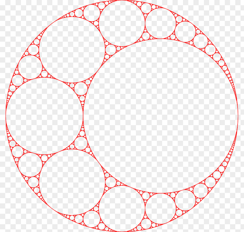 Circle Apollonian Gasket Fractal Kleinian Group Mathematics PNG
