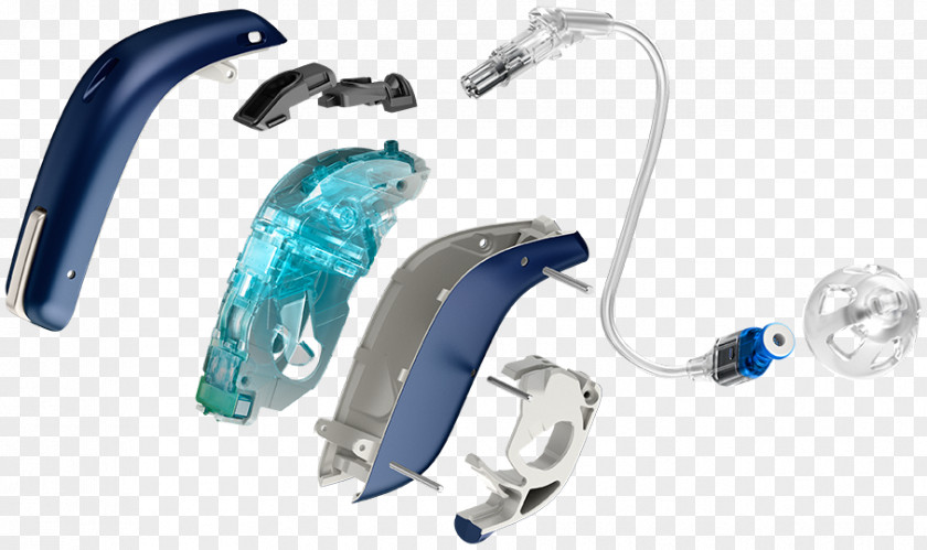 Exploded Oticon Hearing Aid Audiology Sonova PNG