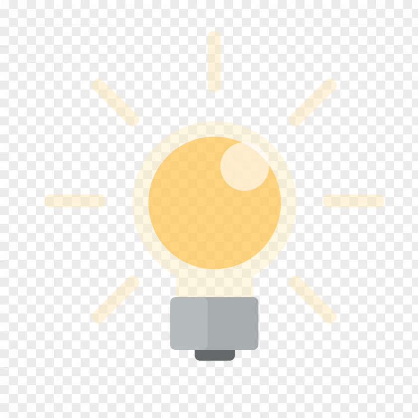 Flat Bulb Brand Yellow Circle Pattern PNG