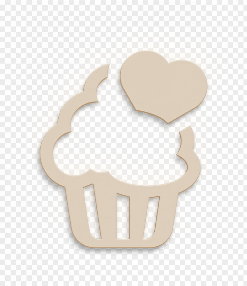 Food Icon Muffin Decorated With A Chocolate Heart Cake PNG