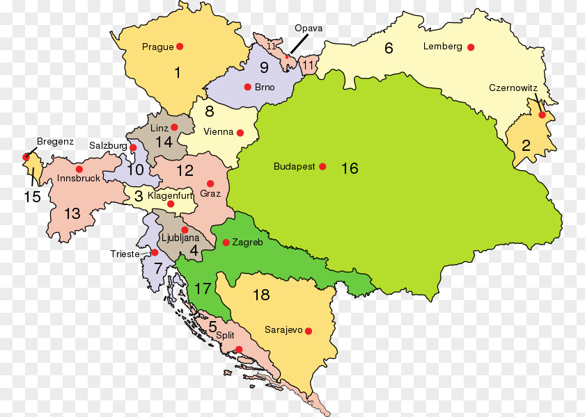 Map Austria-Hungary Austrian Empire Kingdom Of Hungary Austro-Hungarian Compromise 1867 PNG
