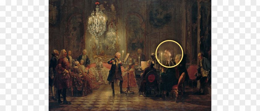 Painting Concert For Flute With Frederick The Great In Sanssouci Musical Offering, BWV 1079 Concerto PNG
