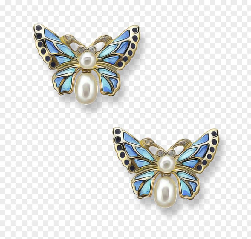 Body Jewelry Jewellery Blue Butterfly Turquoise Brooch Insect PNG