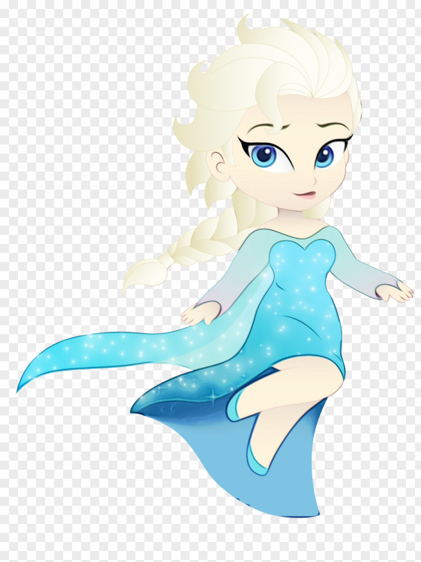 Cartoon Microsoft Azure Mermaid Fairy Figurine PNG