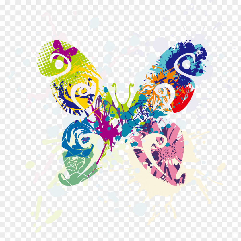 Drawing Butterfly Abstract Clip Art PNG