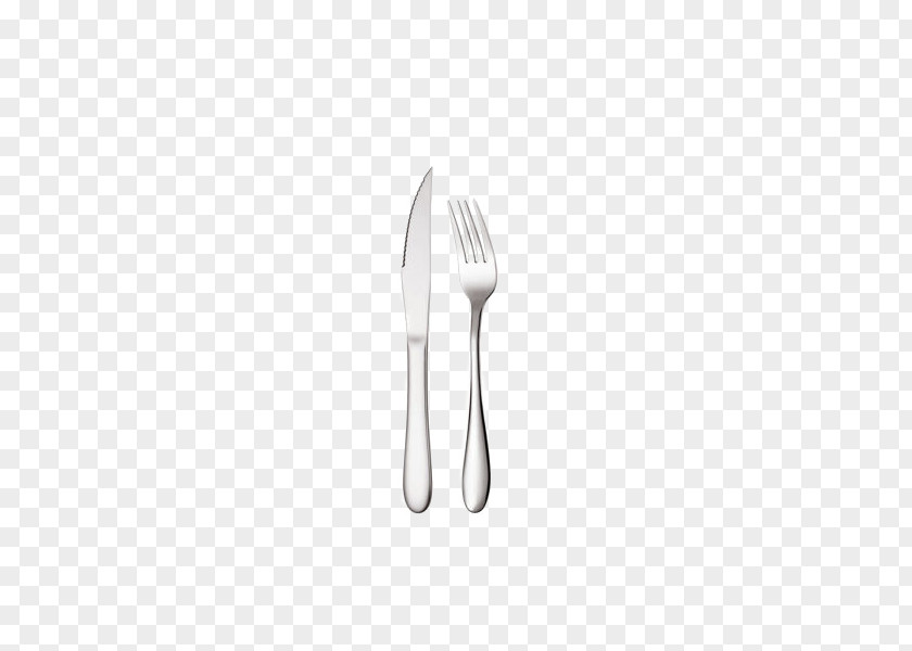 Two-piece Steak Knife And Fork White Black Pattern PNG