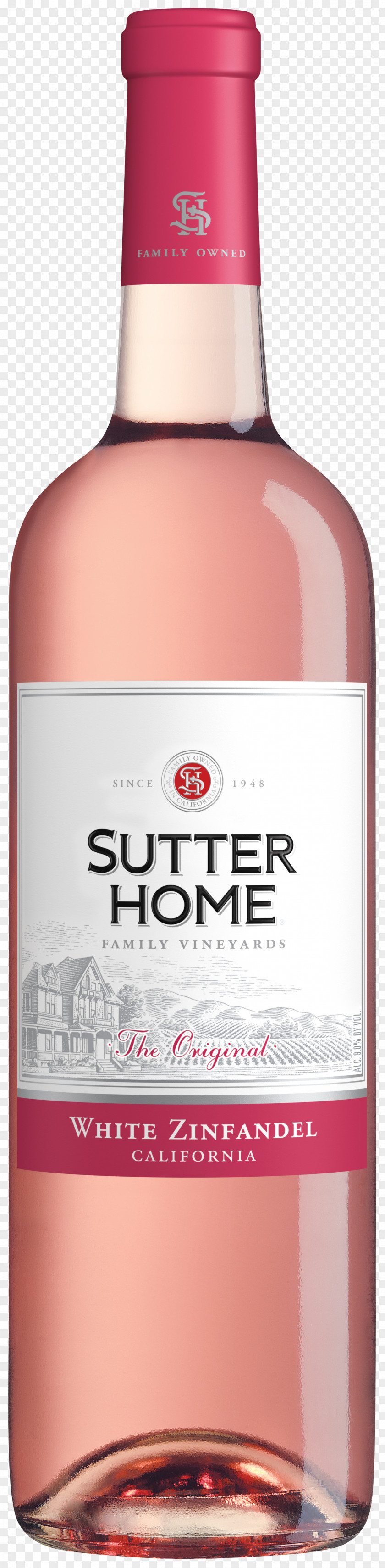 Wine White Zinfandel Sutter Home Winery PNG