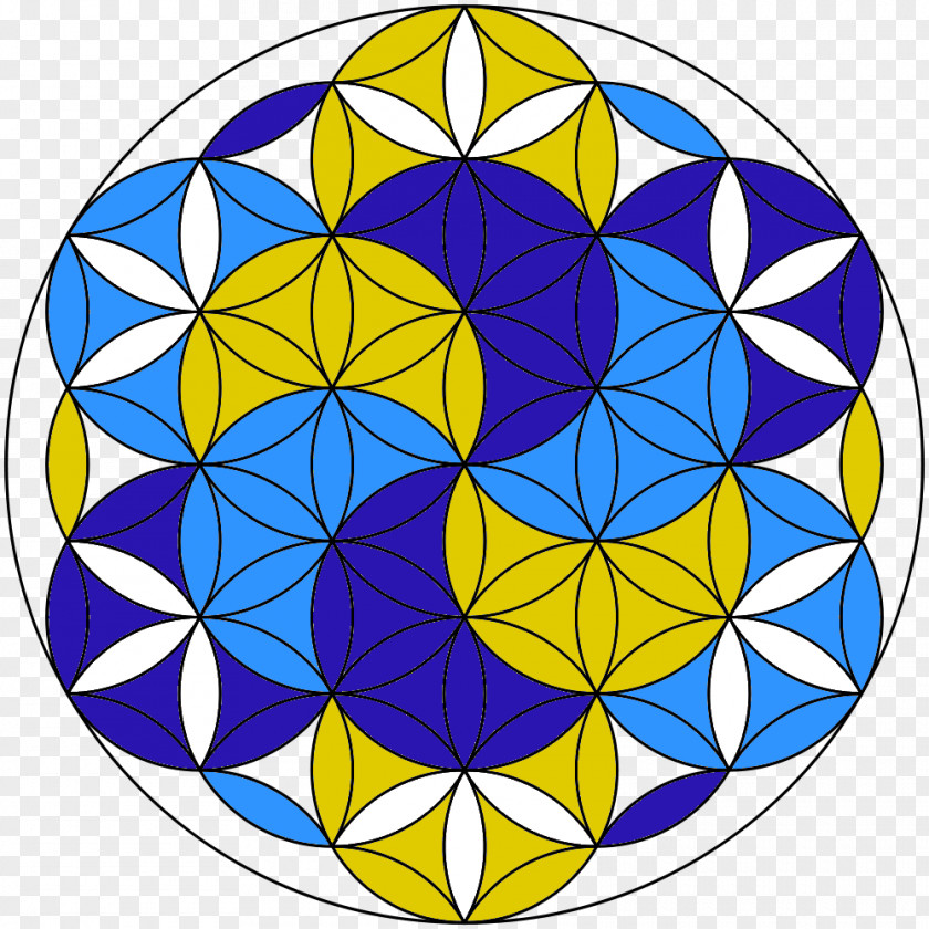 Circle Sacred Geometry Overlapping Circles Grid Drawing PNG