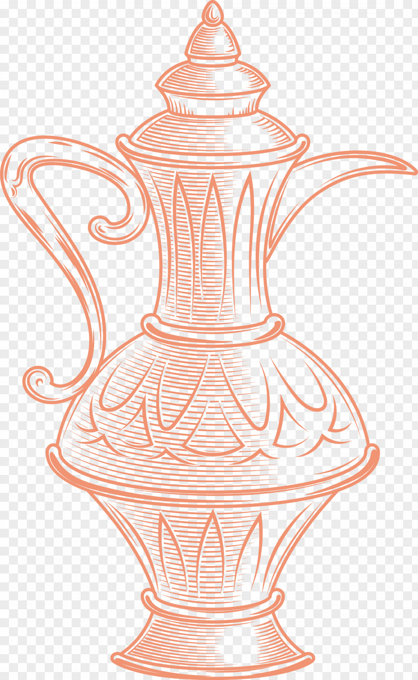 Pink Vase Serveware Peach Artifact PNG