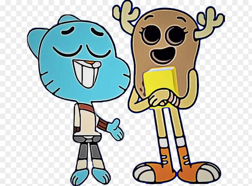 Pleased Happy Gumball Watterson Darwin The Shell Penny Fitzgerald Cartoon PNG