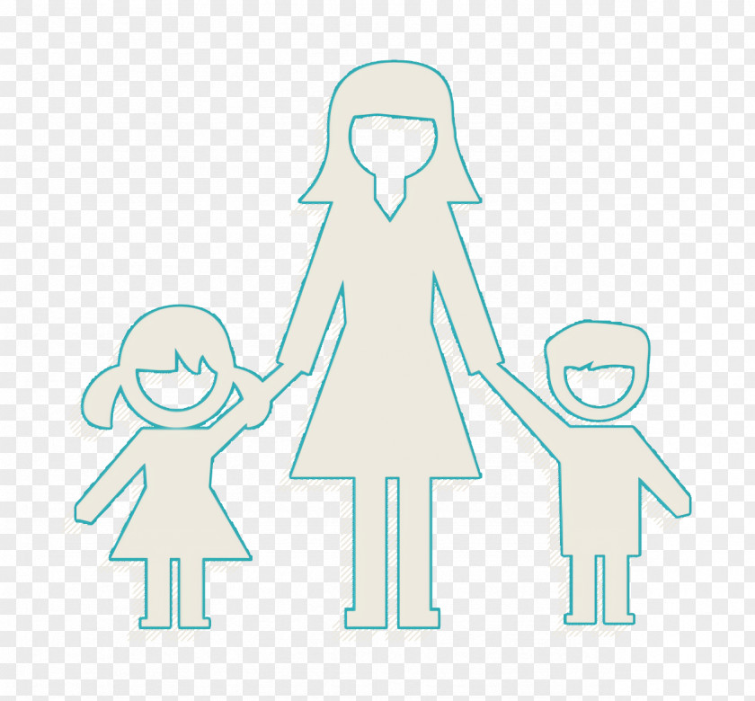 Teacher Icon Academic 2 Woman With Kids PNG