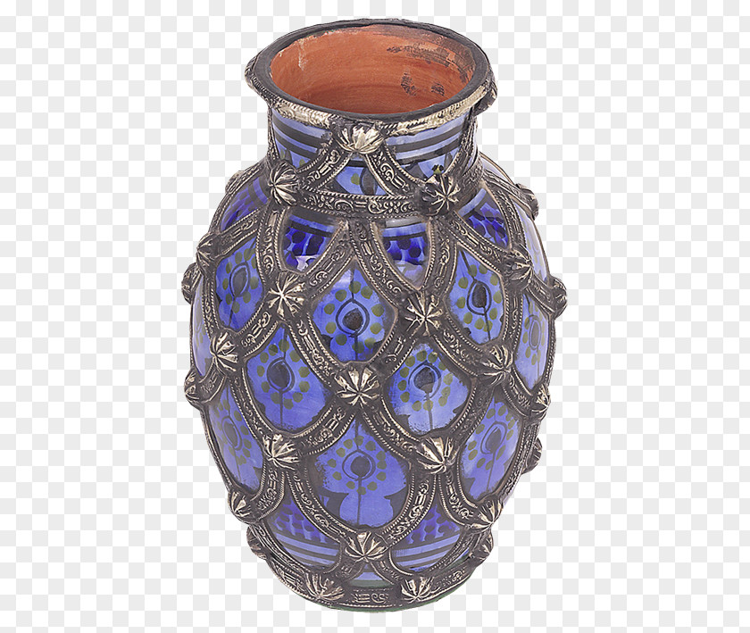 Vase Ceramic Cobalt Blue Urn Tube PNG