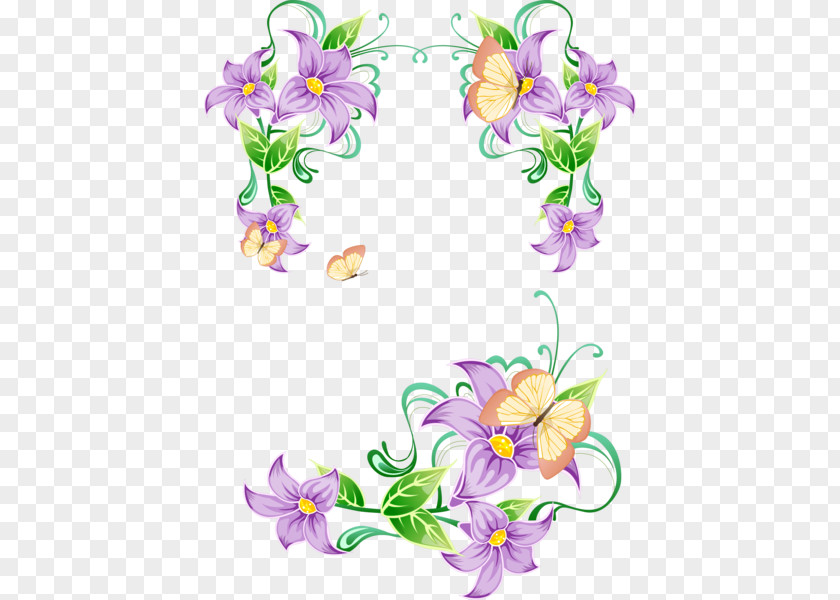 Butterfly Flower Clip Art PNG