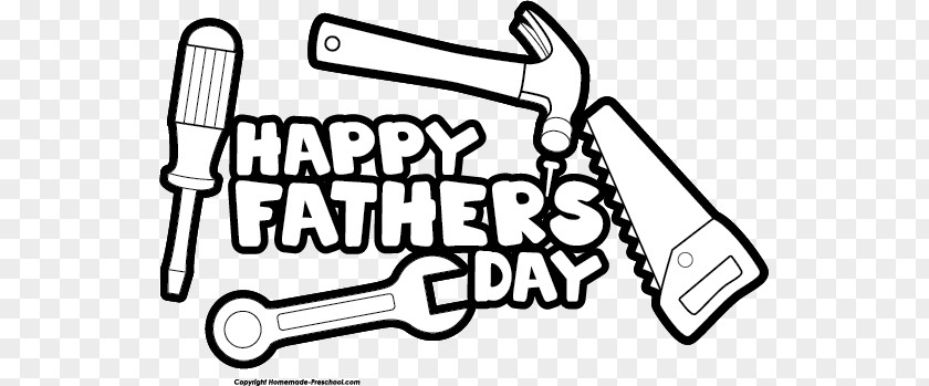 Father's Day Black And White Clip Art PNG
