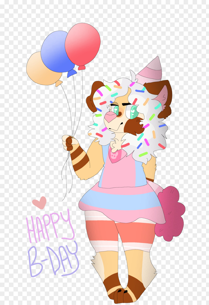 Birthday Stars Ice Cream Cones Balloon Cartoon Clip Art PNG