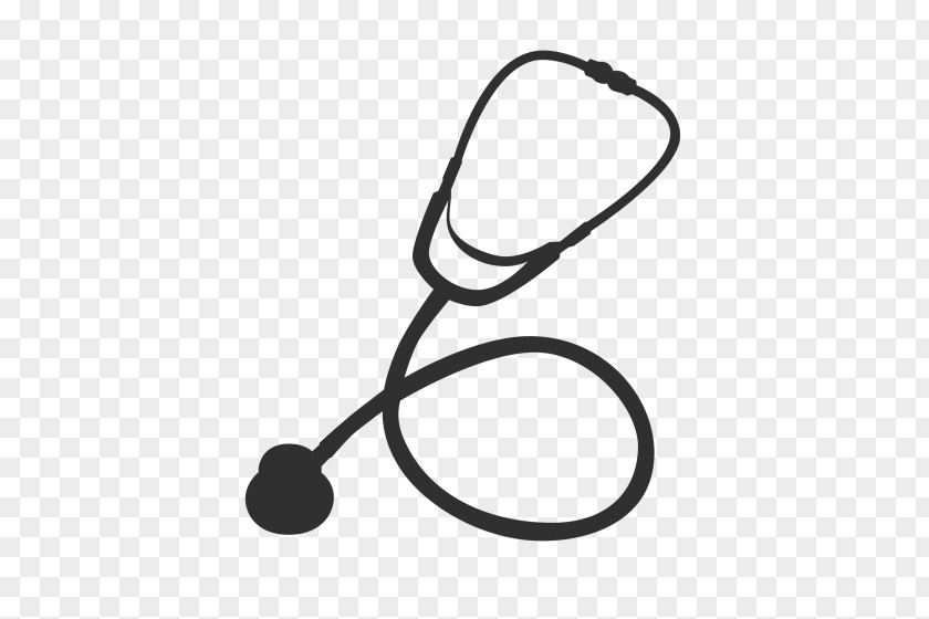 Design Stethoscope White Font PNG