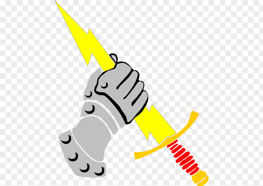Hand Holding Sword Clip Art Vector Graphics Lightning Image Openclipart PNG