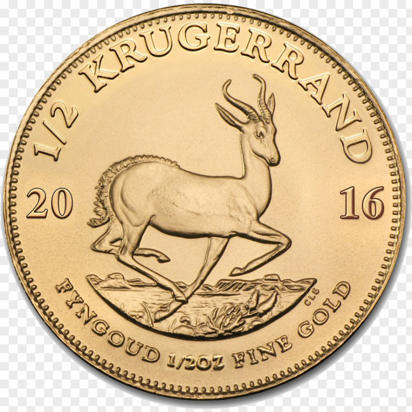 Coin Krugerrand Bullion Gold PNG