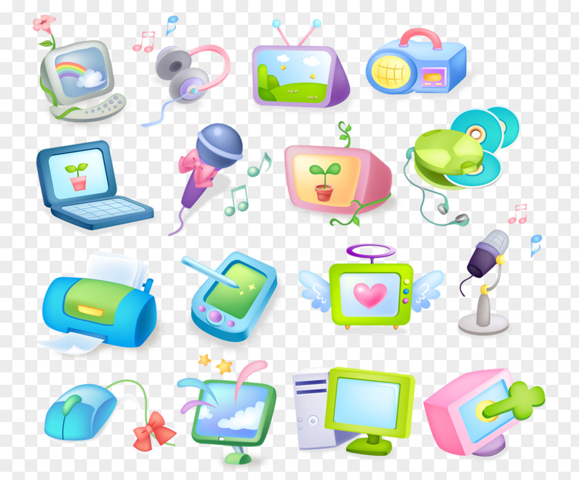 Hand Drawn Computer Laptop Electronics Clip Art PNG