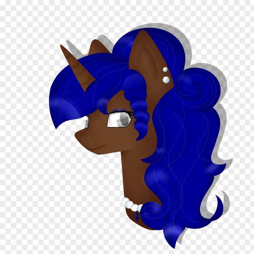 Horse Cartoon Illustration Cobalt Blue Animal PNG