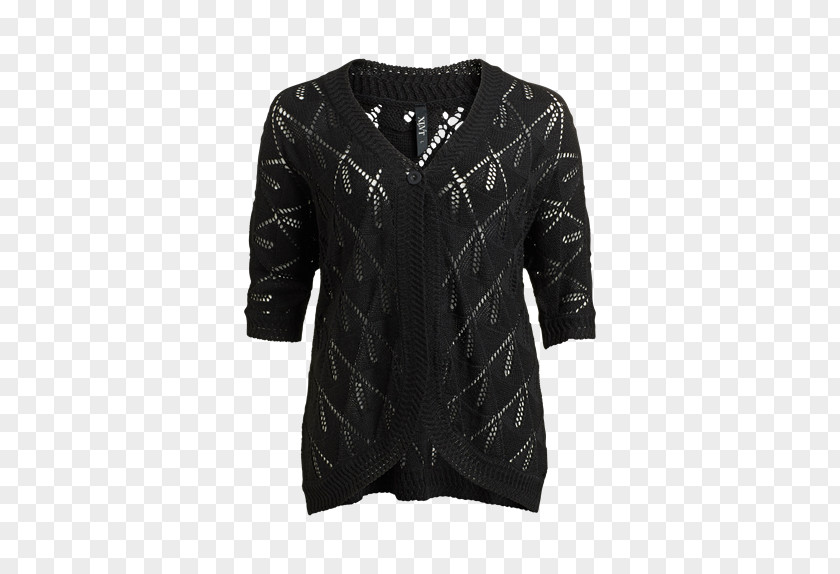 Jacket Cardigan Sleeve Black M PNG