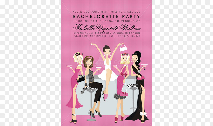 Birthday Invitation Wedding Bachelorette Party Bridal Shower PNG