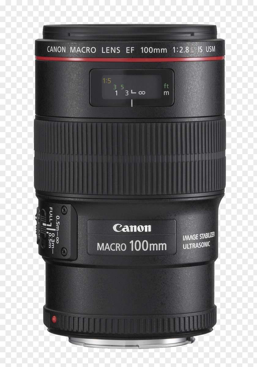 Camera Lens Canon EF Mount 100mm EOS F/2.8L Macro IS USM F/2.8 PNG
