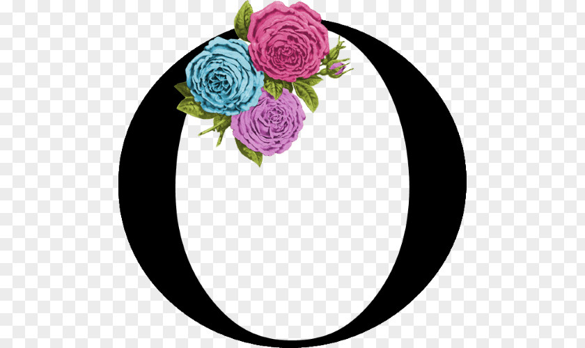 Design Garden Roses Floral Letter Alphabet PNG