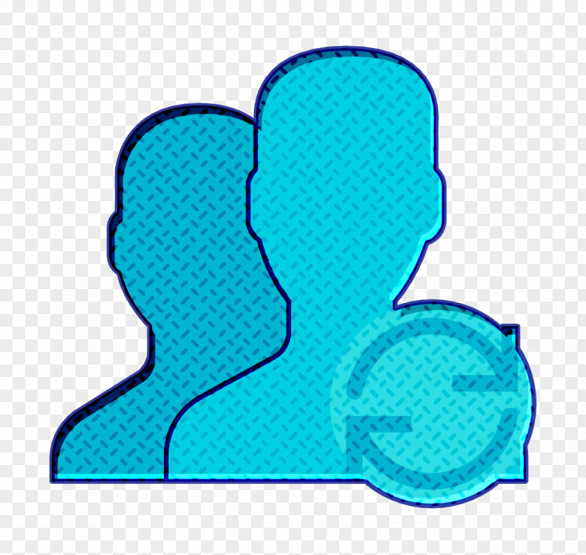 Azure Turquoise User Icon Interaction Assets PNG
