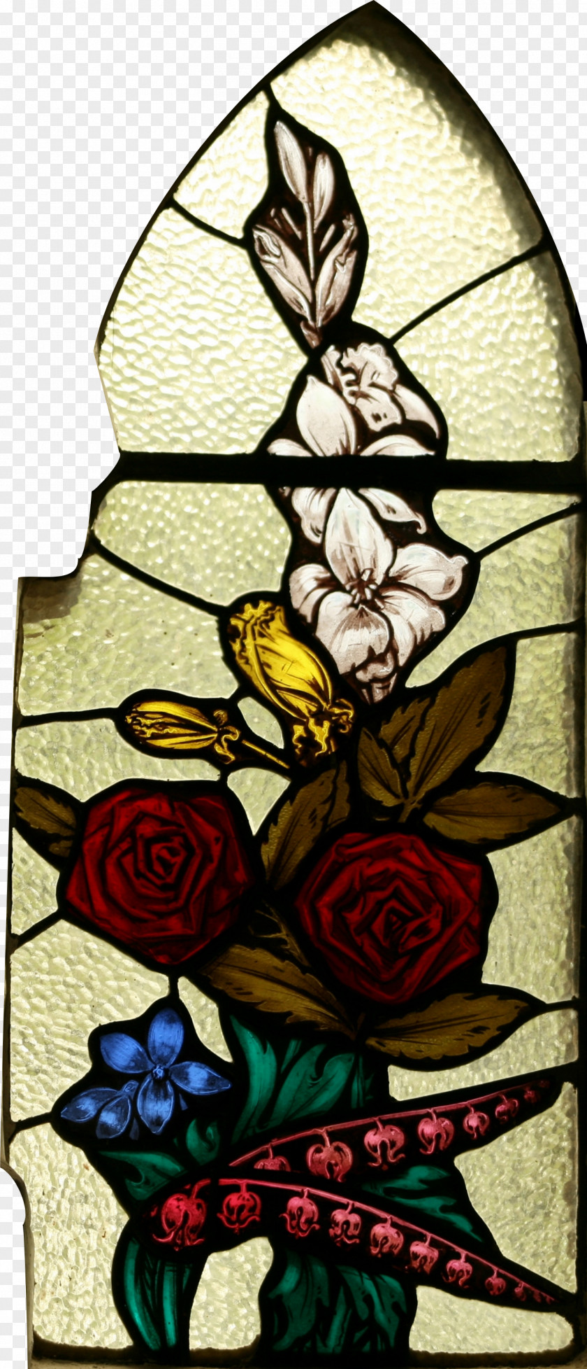 Flower Stained Glass Window PNG
