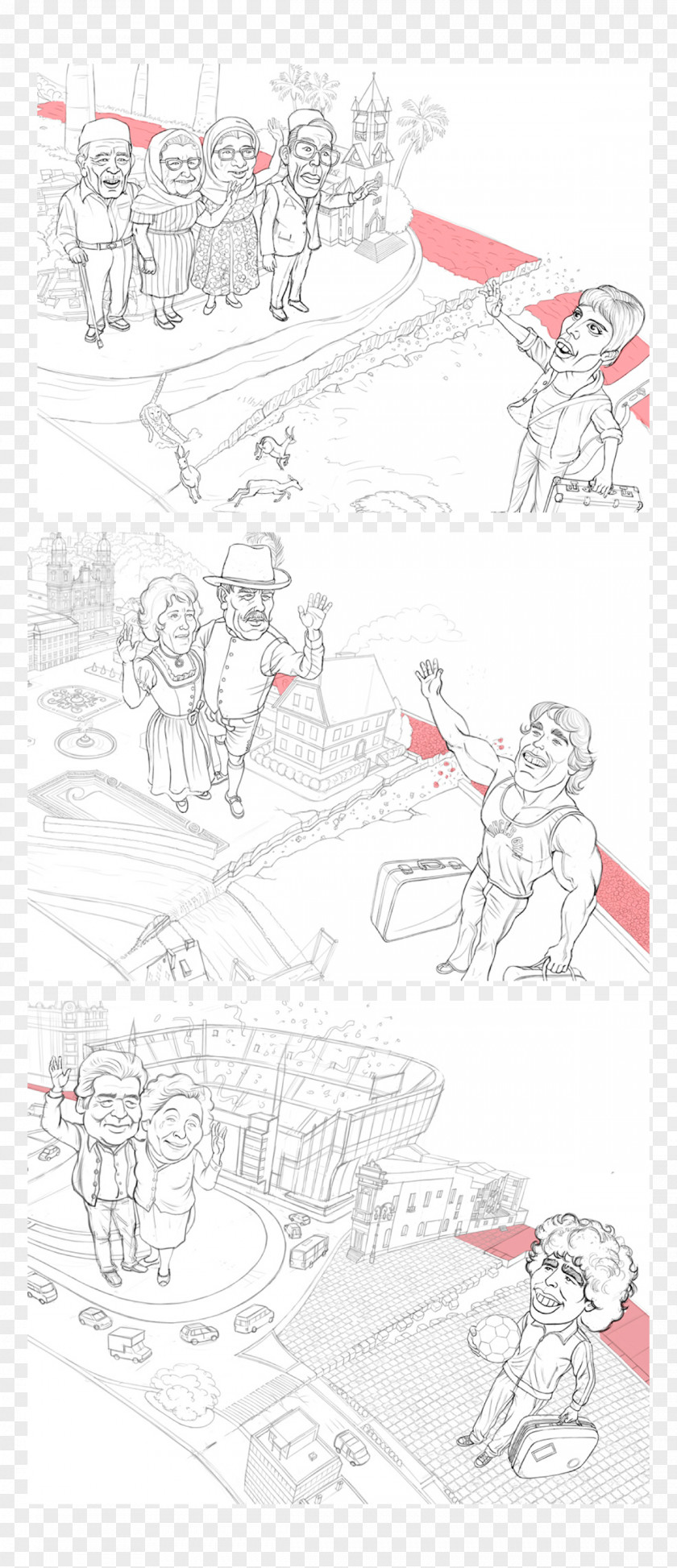 Turkish Airlines Line Art Sketch PNG