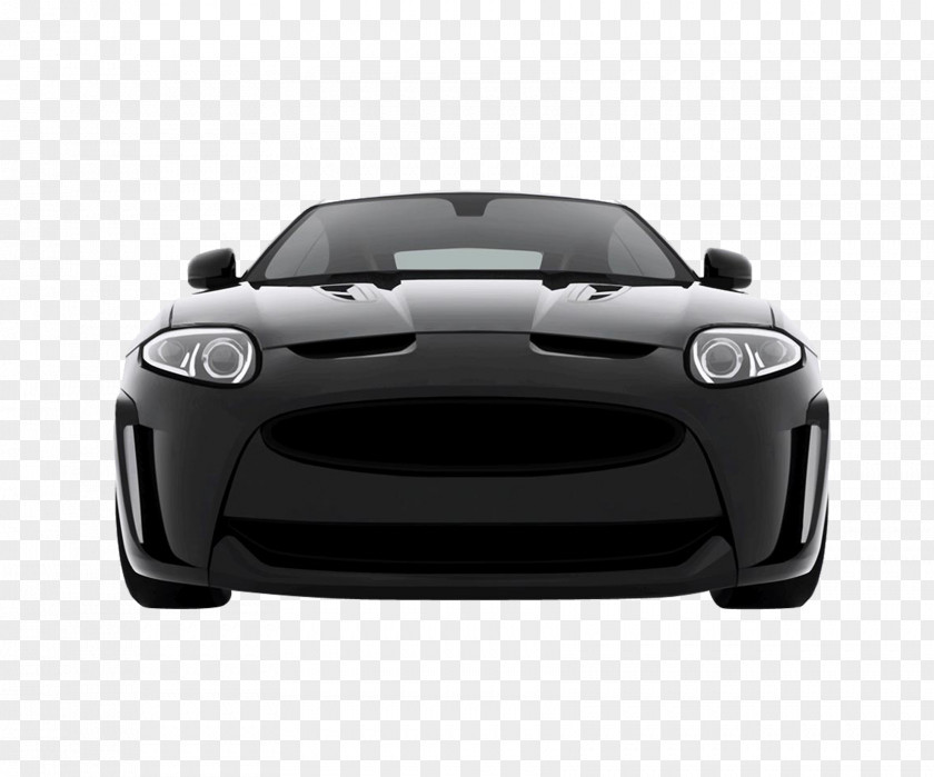 Black Sports Car Head Illustration PNG
