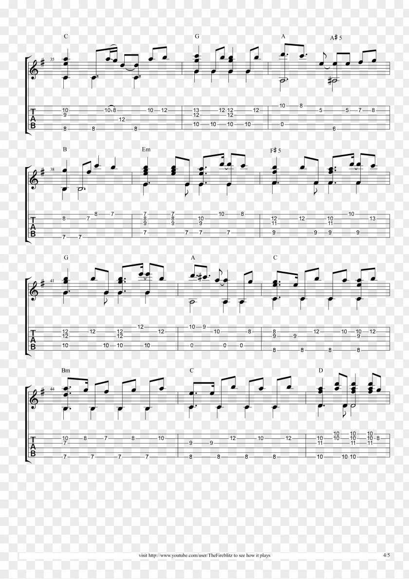 Canetas Border Sheet Music Numbered Musical Notation Guitar Country Blues Piano PNG